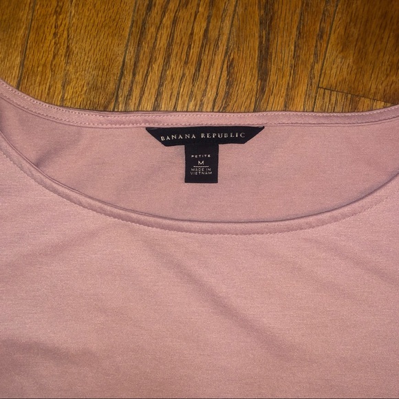 Banana Republic ruffle sleeve lilac shirt Petite M - Picture 2 of 4